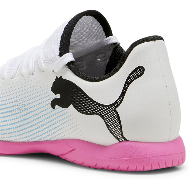 Бутсы для мини-футбола Future 7 Play It Jr Puma, цвет puma white-puma black-poison p — фото 4
