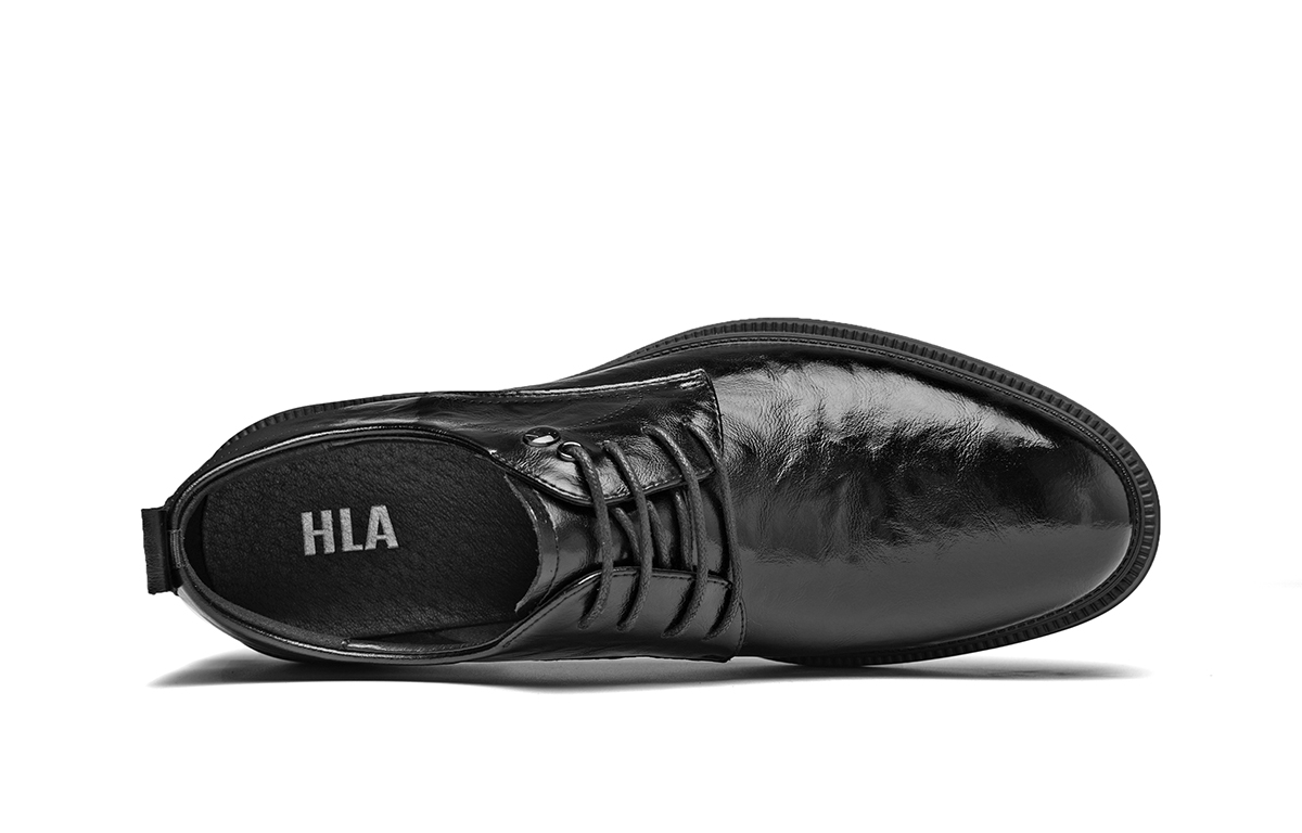 HLA Мужские туфли на низком ходу черно-коричневые черные дышащие, цвет Black[Breathable] — фото 3