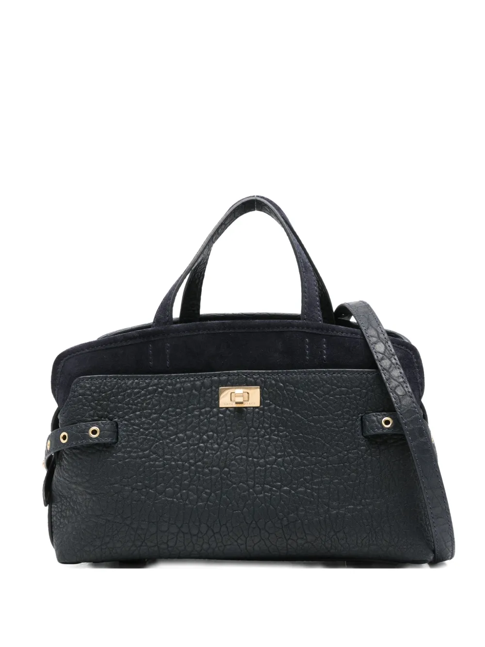 

Сумка-тоут из текстурированной кожи Anya Hindmarch, синий