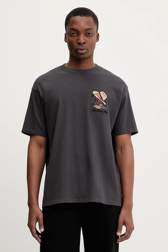 

Хлопковая футболка Levi's, серый