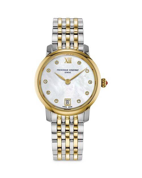

Узкие часы, 30 мм Frederique Constant, цвет White