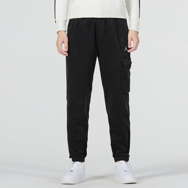 Спортивные штаны Air Jordan Casual Thicken Fleece Lined Bundle Feet Sports Pants Men's Black, черный — фото 3
