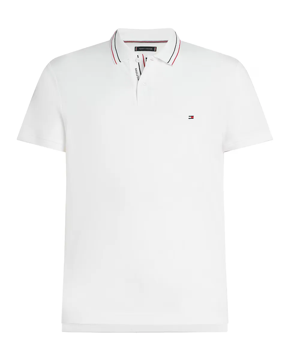 

Мужская рубашка-поло из пике с планкой, большие размеры Tommy Hilfiger, белый