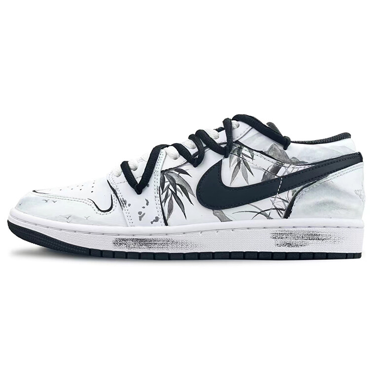 

Кроссовки Air Jordan 1 Vintage Basketball Shoes Men Low-top White/gray/black, серый/белый/черный