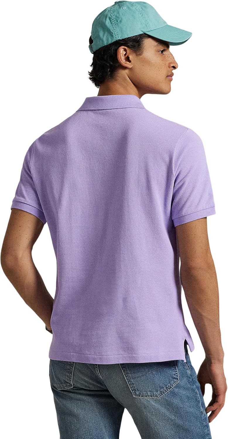 POLO RALPH LAUREN Мужская классическая футболка-поло из сетки, Light Lilac — фото 2