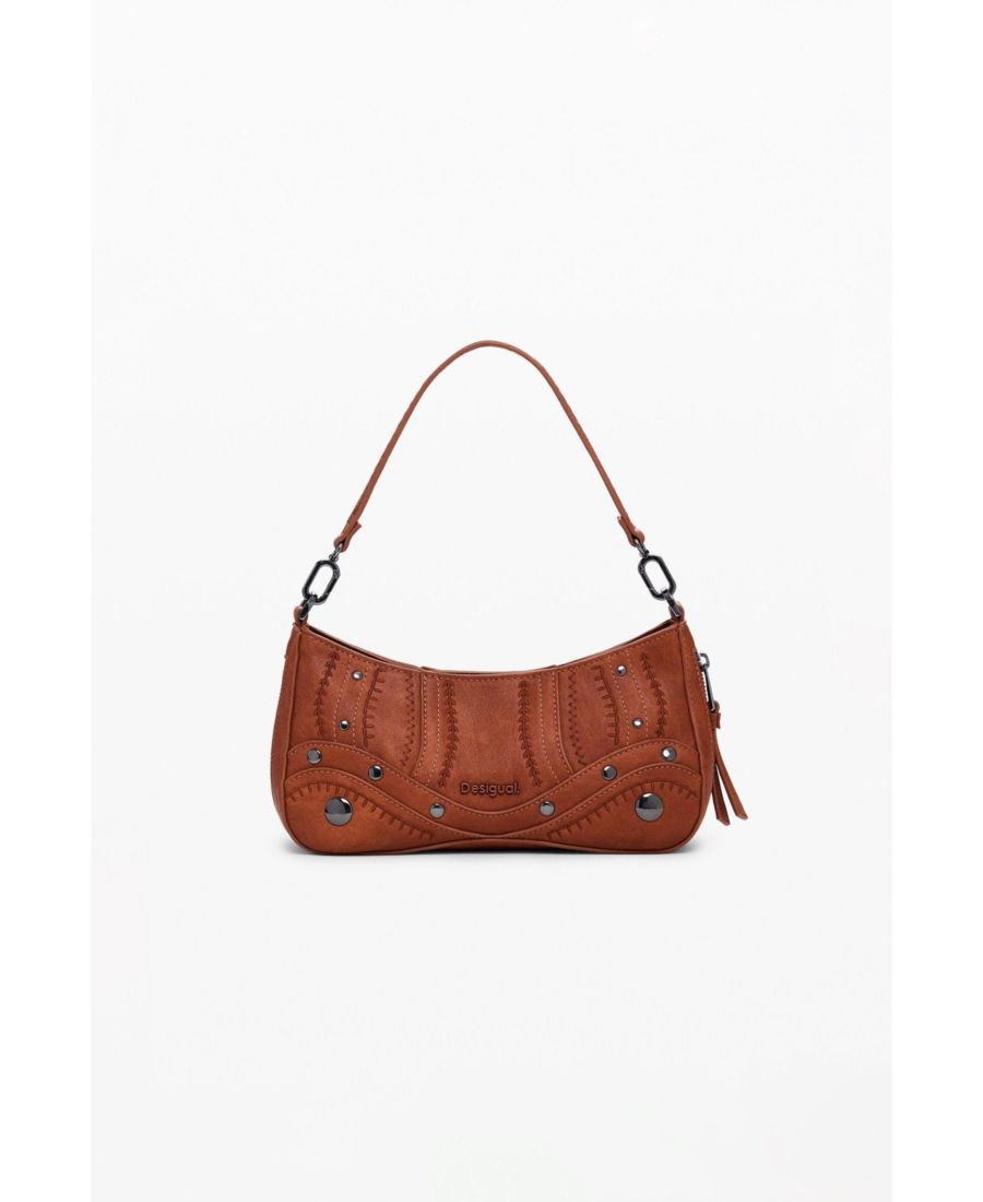 

Маленькая женская сумка из искусственной кожи с вышивкой Desigual, Camel