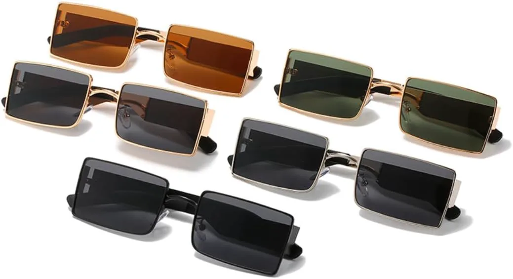 

Солнцезащитные очки с защитой UV400 | Зеленые линзы, металлическая оправа, стиль 90-х | Яркие линзы для занятий спортом на открытом воздухе и вождения DSVIGF, 02