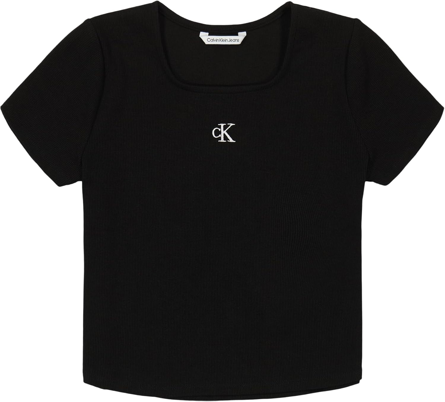 

Футболка Calvin Klein Babydoll с короткими рукавами для девочек, мягкая и удобная, Black Square Neck, Черный, Футболка Calvin Klein Babydoll с короткими рукавами для девочек, мягкая и удобная, Black Square Neck