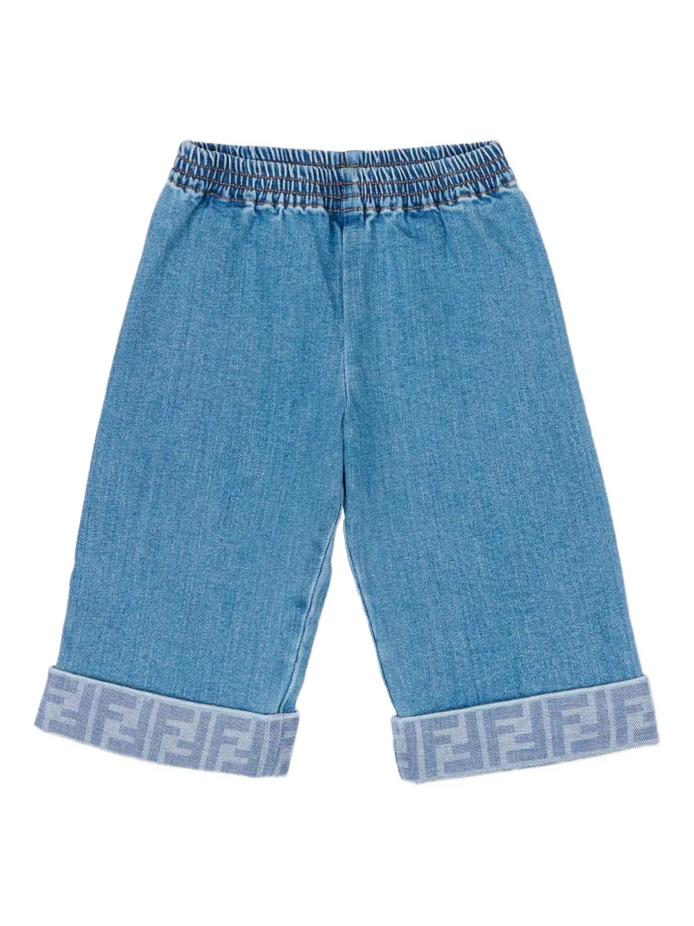 Брюки с эластичными манжетами FENDI KIDS, синий