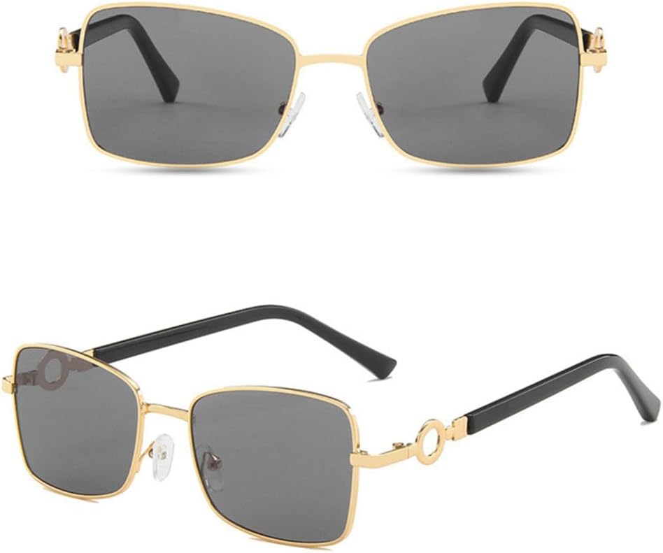 

Винтажные ретро-солнцезащитные очки 2027 года для женщин и мужчин, солнцезащитные очки с градиентным переходом для мужчин и женщин, защита от ультрафиолета UV400 MTZJH, Gold Grey