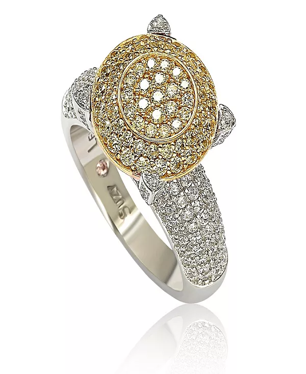 

Кольцо Suzy Levian из стерлингового серебра с кубическими циркониями и центральным камнем Suzy Levian New York, yellow