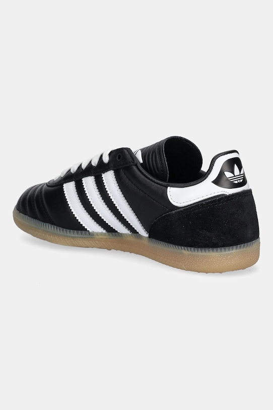 Кожаные детские кроссовки Samba Adidas Originals, черный — фото 3