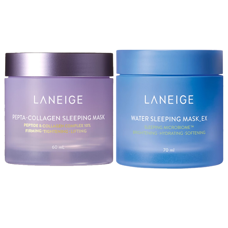

LANEIGE Набор ночных масок для сна Lanzhi Nighttime Sleep Repair Night Owl Purple для успокоения, подтяжки и увлажнения 70мл+60мл