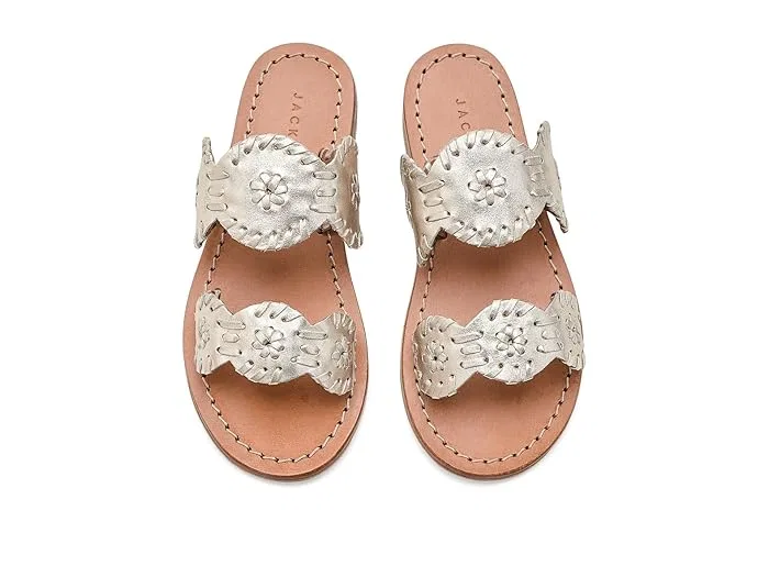 Сандалии Lauren Flat Jack Rogers Kids, Platinum — фото 3