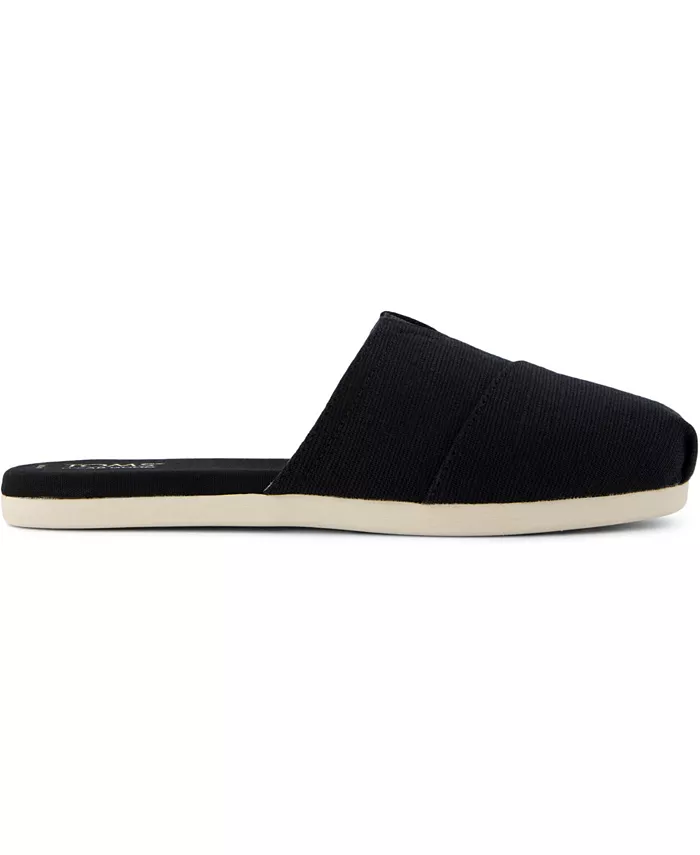 Женские альпаргаты-эспадрильи на плоской подошве без задника TOMS, черный — фото 2