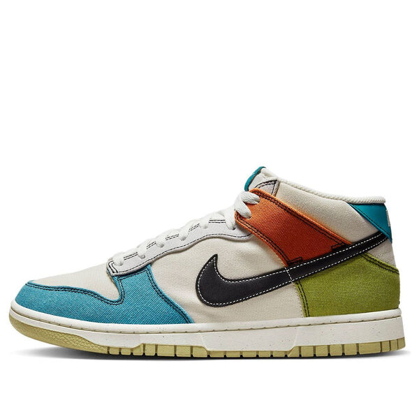 

Кроссовки dunk mid 'pale ivory multi' Nike, белый