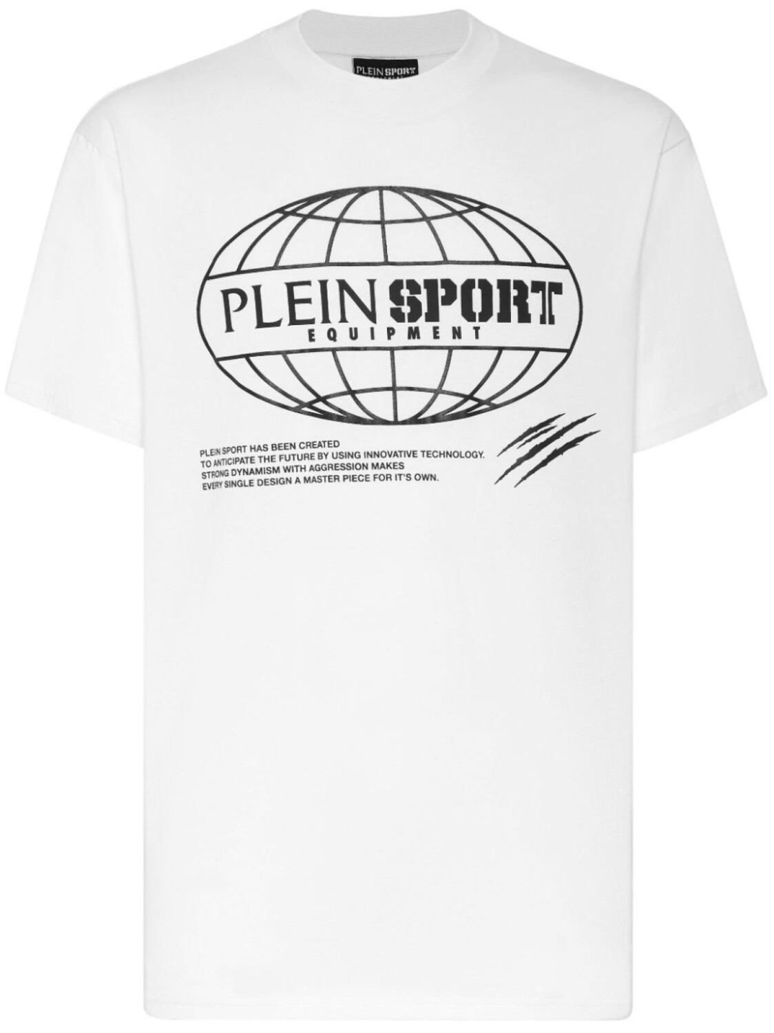 

Plein Sport футболка SS Global Express Edition с графичным принтом, белый
