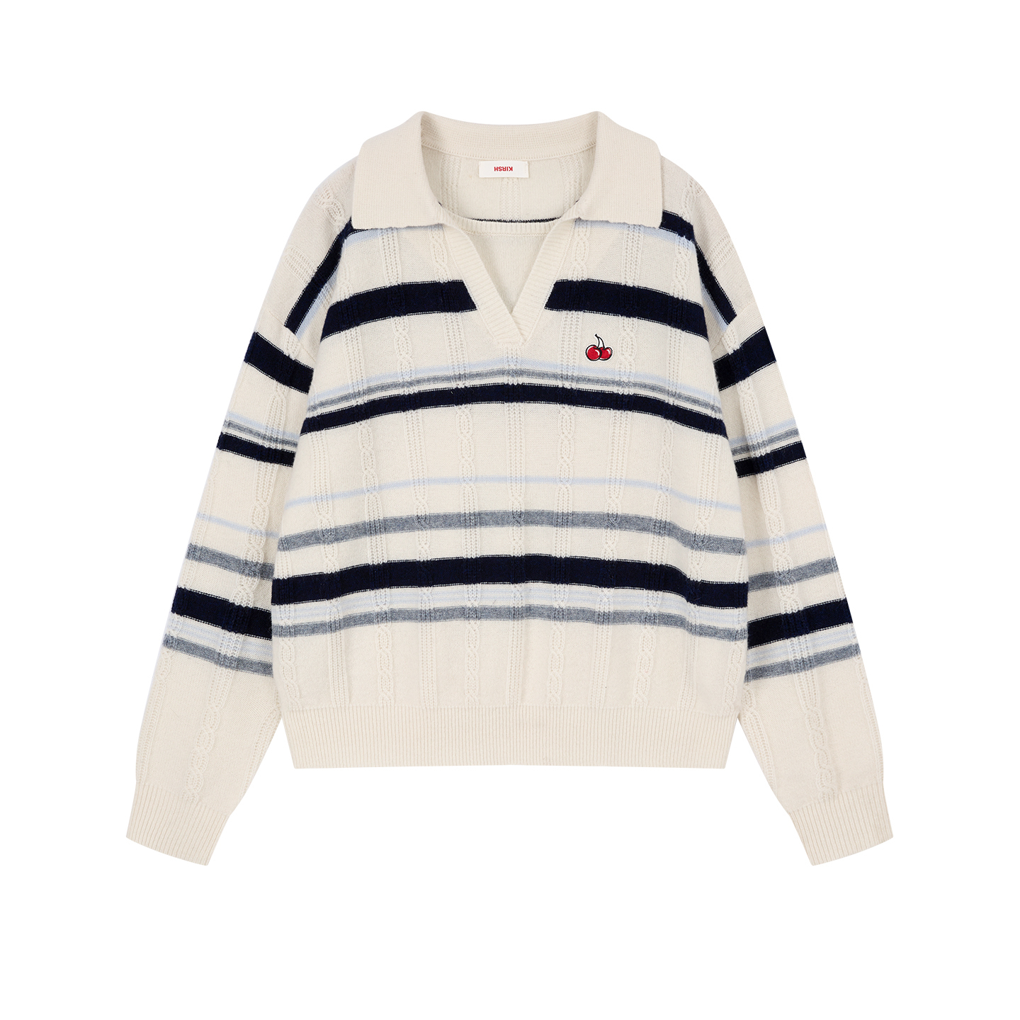 

Kirsh Трикотаж женский синий в белую полоску Moderate