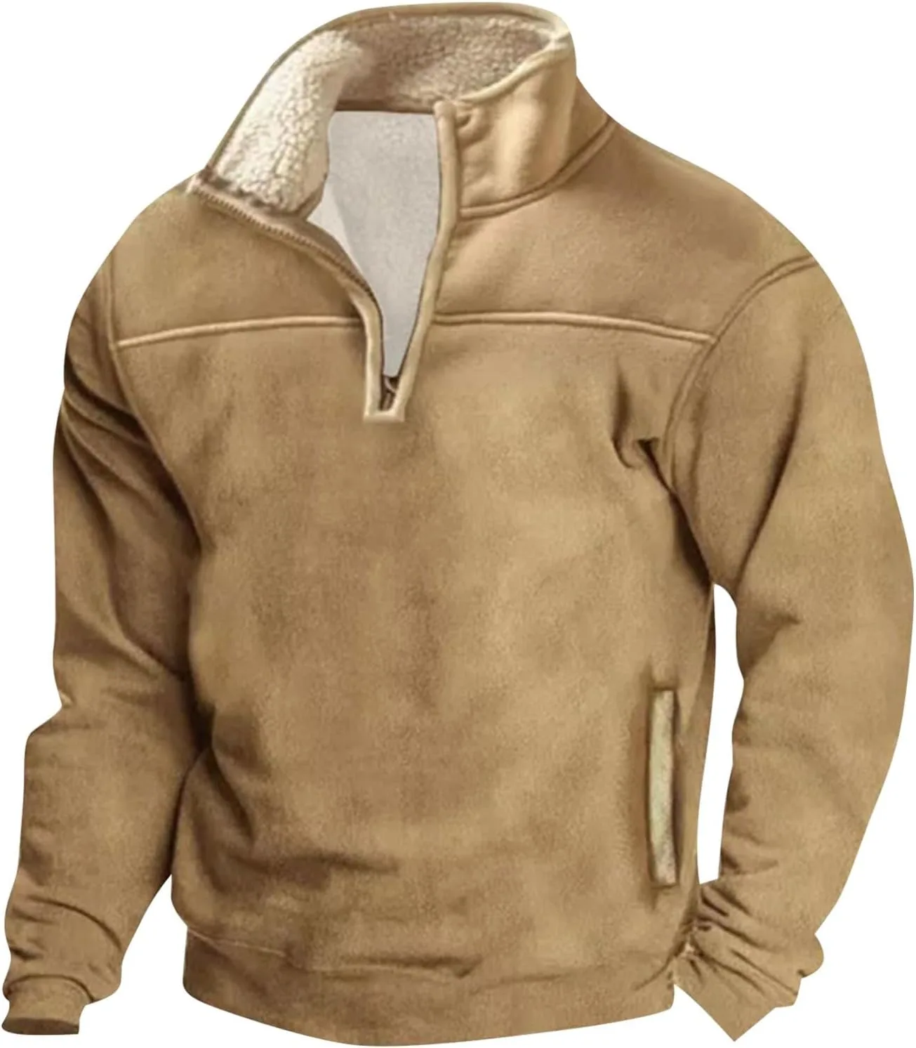 

Мужская толстовка с длинным рукавом из вельвета с капюшоном и карманом