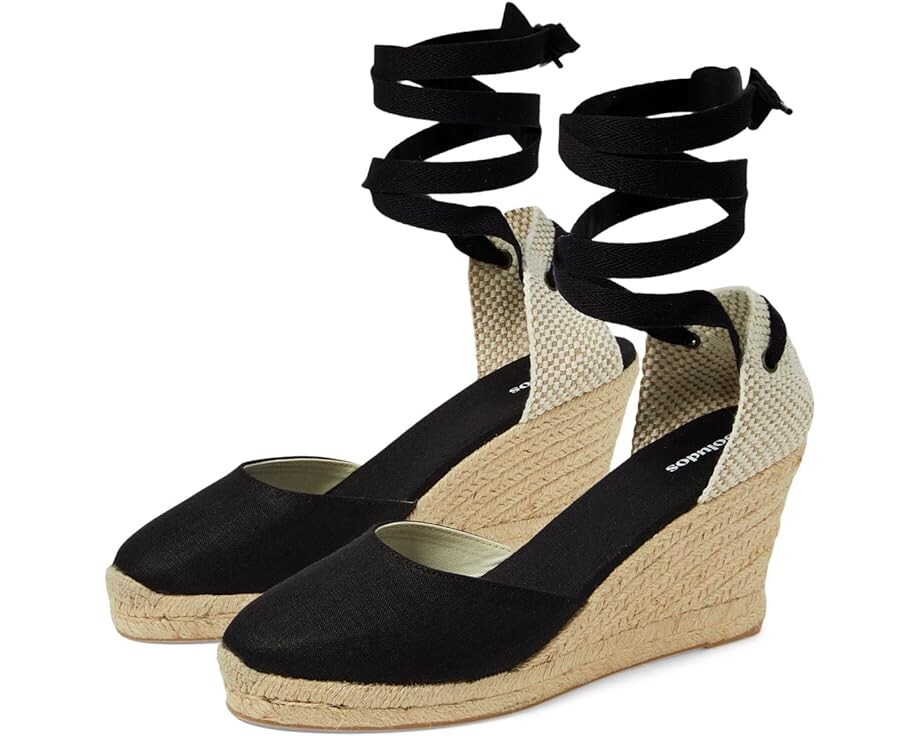 

Эспадрильи Soludos Marseille Wedge, черный