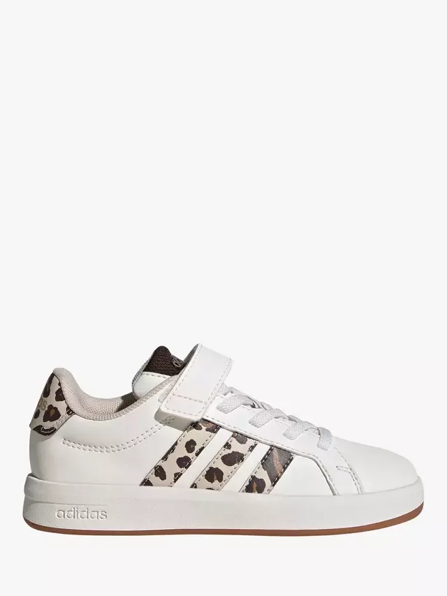 Детские кроссовки Grand Court 30, белые/разноцветные adidas