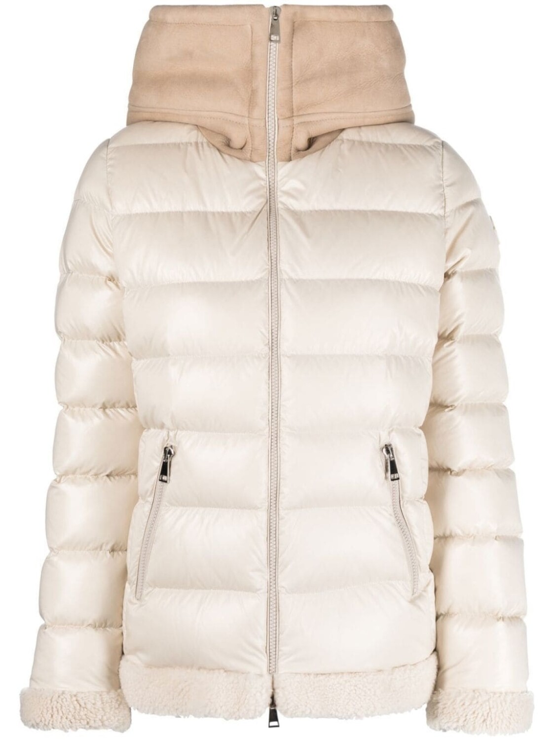 

Moncler куртка Guichard с отделкой из овчины, нейтральный цвет