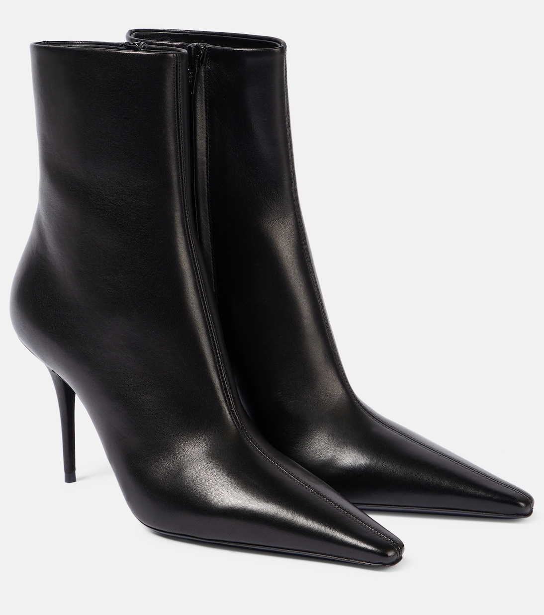 Экю 90 кожаные ботильоны Saint Laurent, нуар