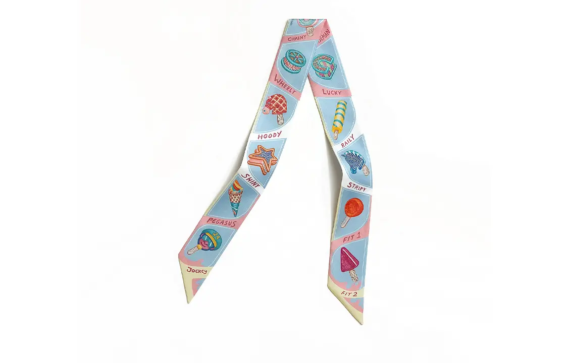 

HERMES Шёлковый шарф, Blue