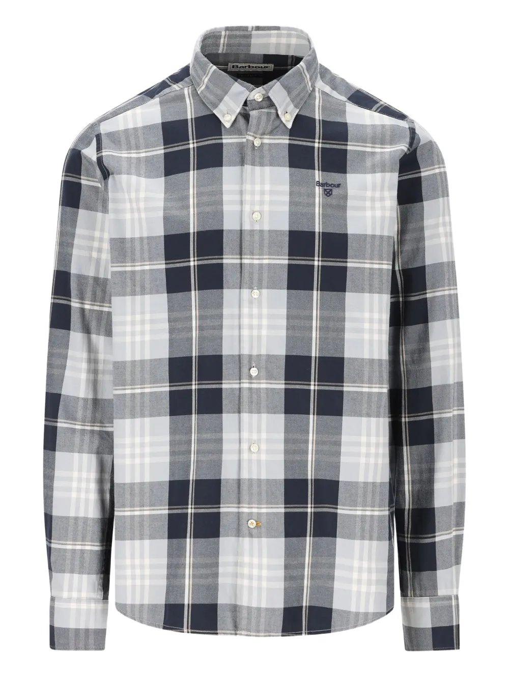 

Клетчатая вышитая рубашка Barbour, синий