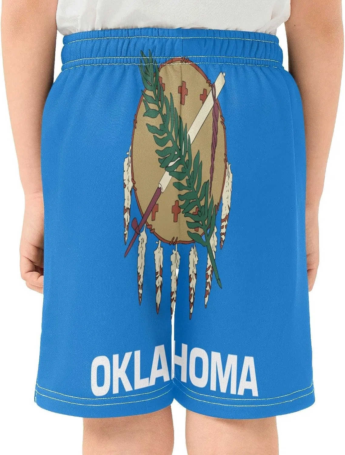Детские шорты для активного отдыха GuoChe, цвет Oklahoma State Flag, XS — фото 4