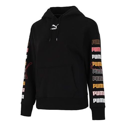 

Свитер classics graphics hoodie 'black' Puma, черный