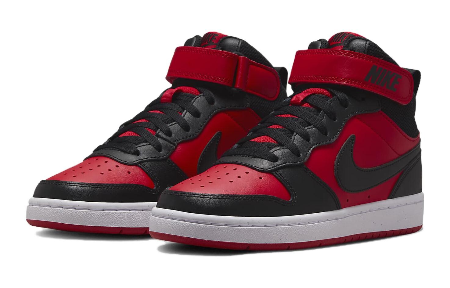 Court Borough Mid 2 GS «Черный университетский красный» Nike, красный/черный — фото 3