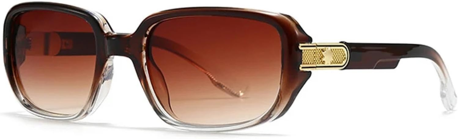 

Мужские солнцезащитные очки Rivets с градиентным затемнением и защитой от УФ-излучения UV400; женские солнцезащитные очки сине-зеленого цвета DSVIGF, Brown Tea Gradient