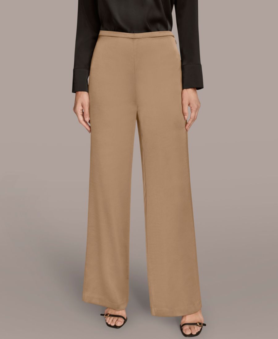 

Женские брюки с широкими штанинами Donna Karan New York, Fawn