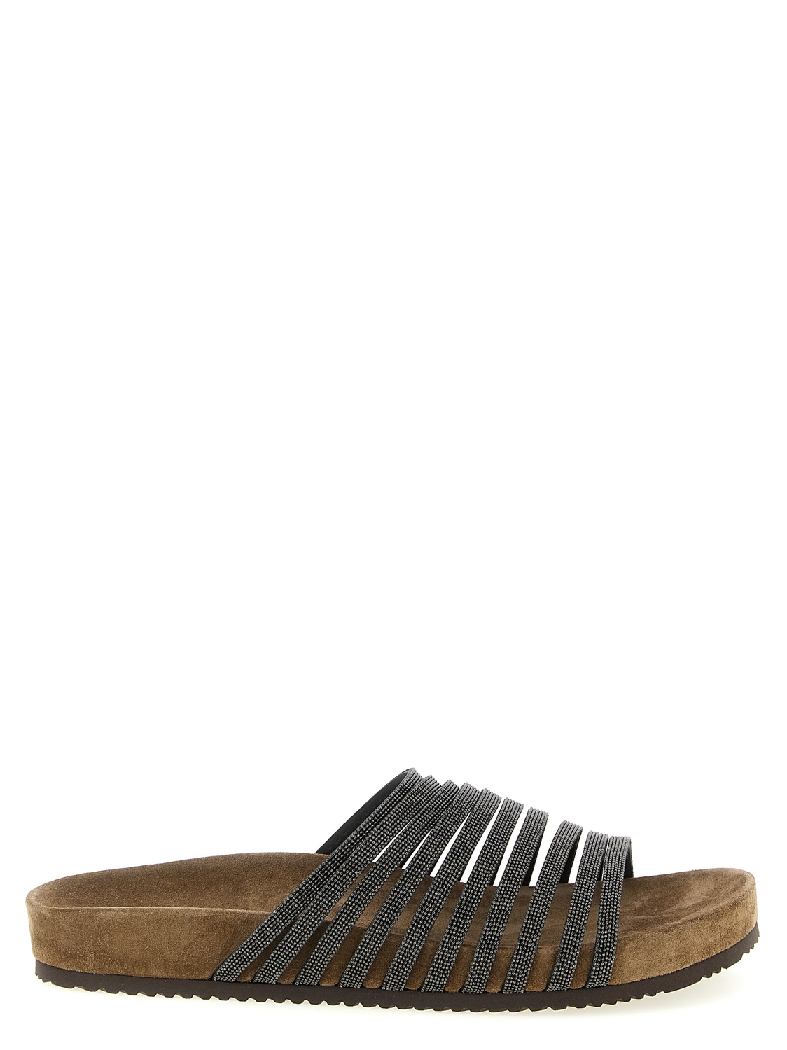 Шлепанцы «Precious Straps» Brunello Cucinelli, черный