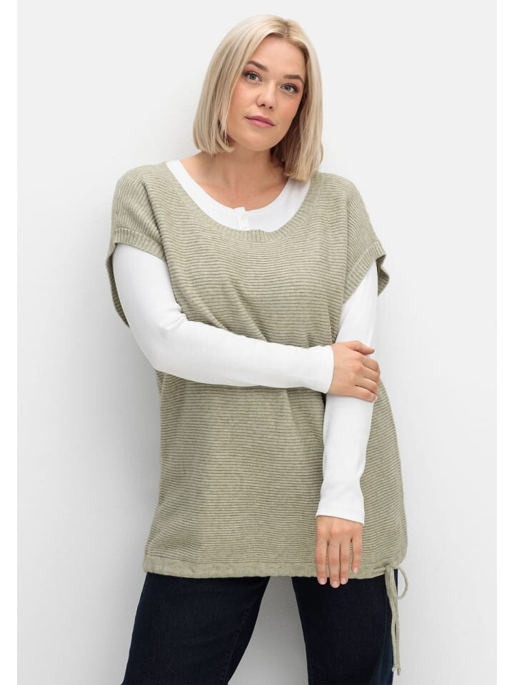 

Свитер-жилет sheego Pullunder, хаки