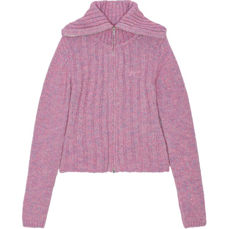 

Кардиган с высоким воротником на молнии GANNI, фиолетовый