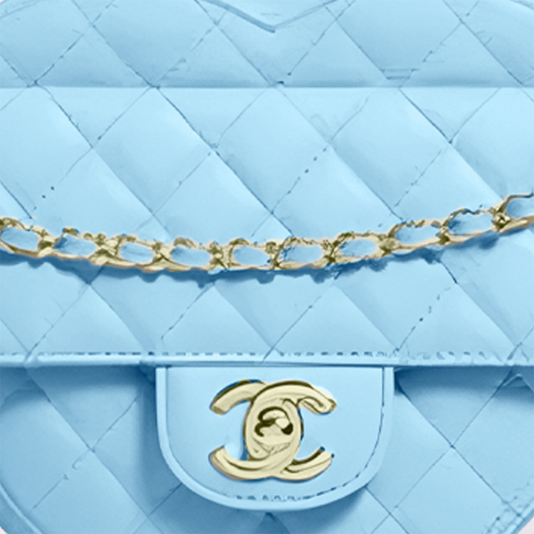 CHANEL Сумка-сердце из ягненка Сумка в форме сердца Наплечная сумка Кроссбоди Тубэс Женская синяя — фото 2