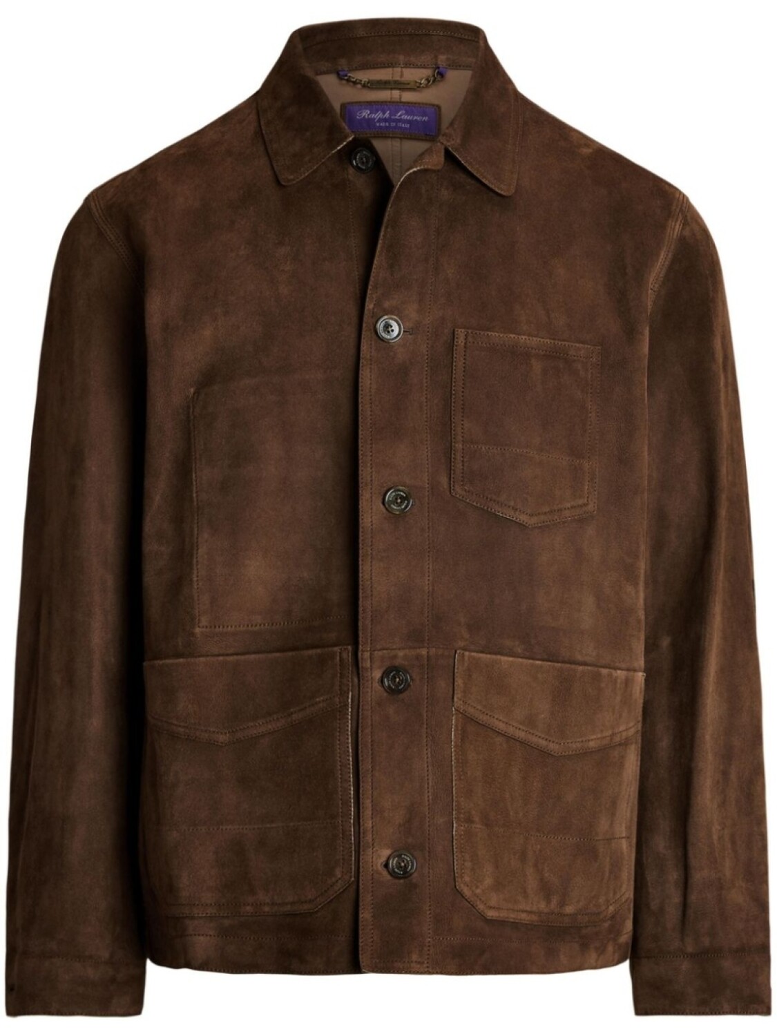 

Замшевая куртка-рубашка Burnham Ralph Lauren Purple Label, коричневый