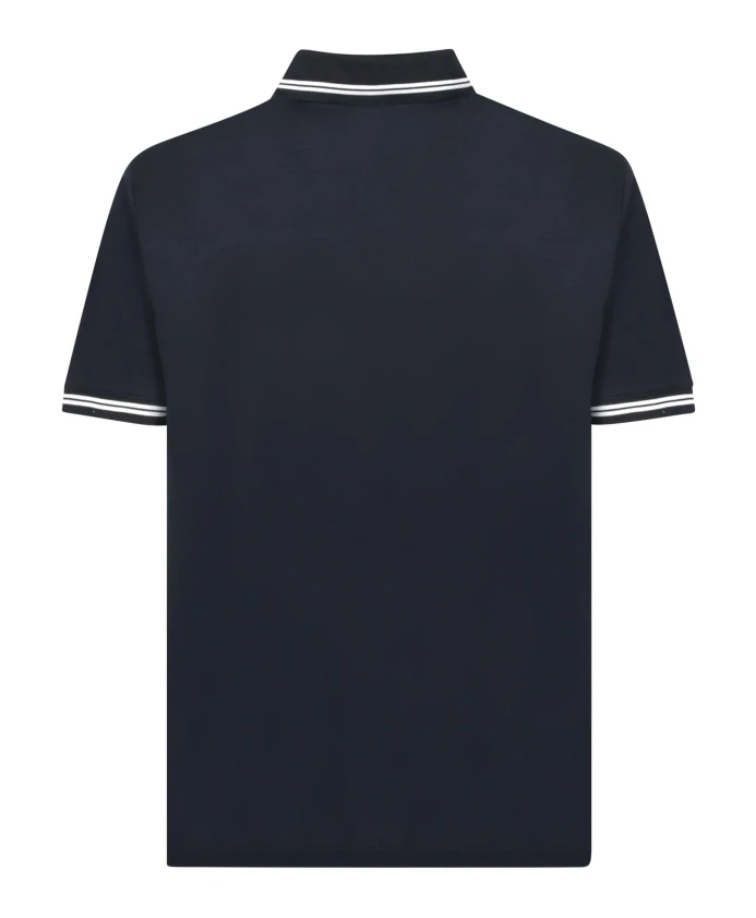 Синяя рубашка-поло от em000852af12955fb274 Emporio Armani, синий — фото 3