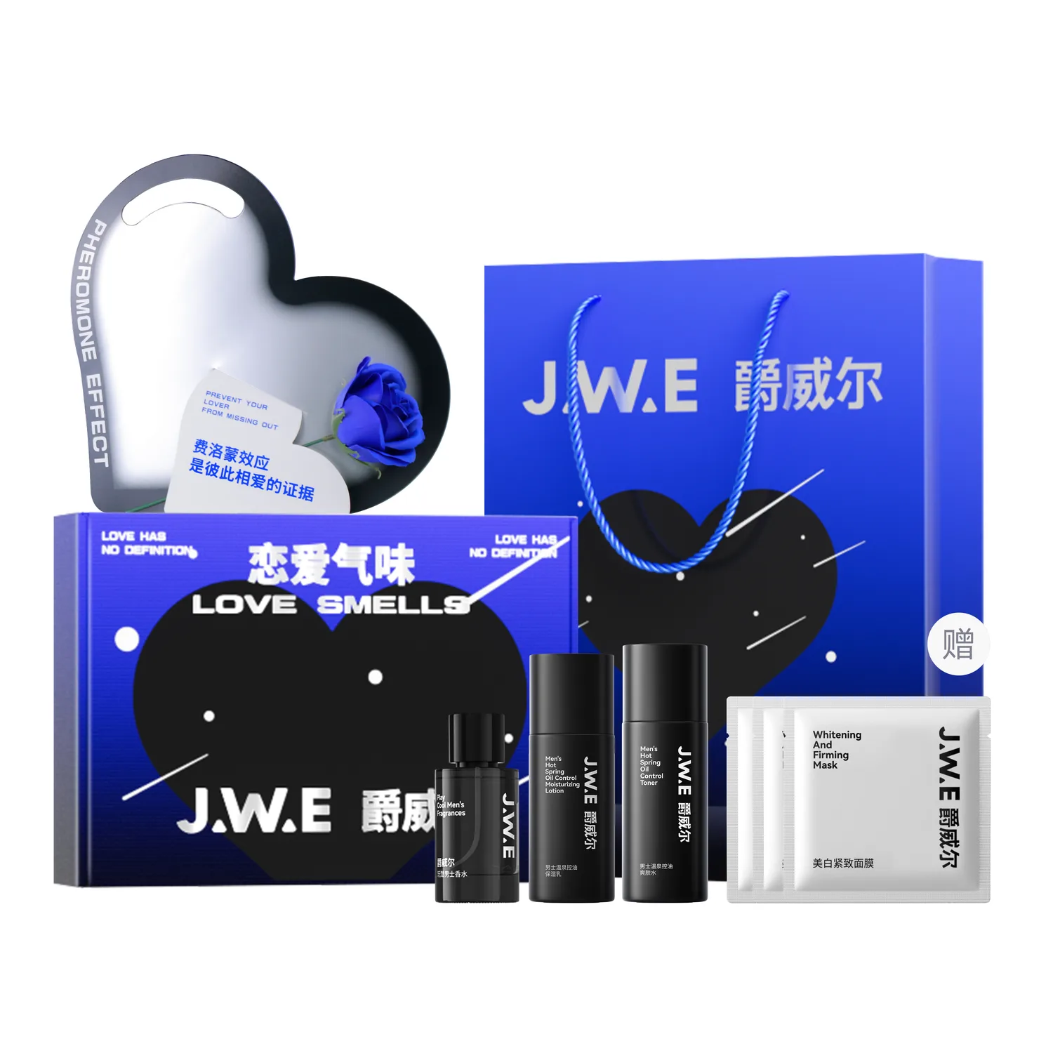 JUEWEIER Мужской парфюм Limited Set Love Fragrance Box, стойкий аромат, освежающий и контролирующий жирность 1251, [Love Fragrance Box]Perfume+Onsen-Sui Lotion Set