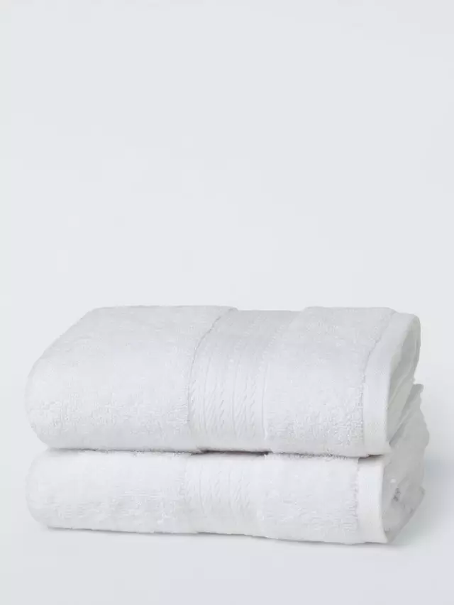 

Полотенце John Lewis Cotton/Viscose Blend 2 шт, белый