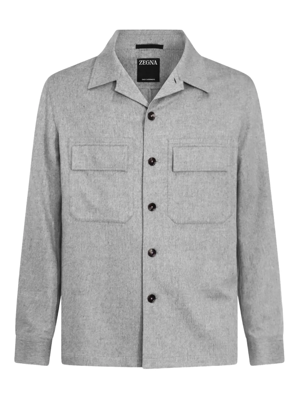 

Кашемировый жакет с двумя карманами Zegna, серый