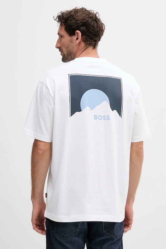 

Хлопковая футболка Boss Orange, белый