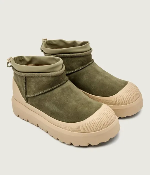 Ультраминиатюрные гибридные зимние ботинки Ugg, зеленый — фото 3