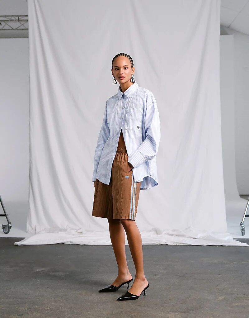 

Длинные спортивные шорты adidas Originals x ASOS коричневого цвета