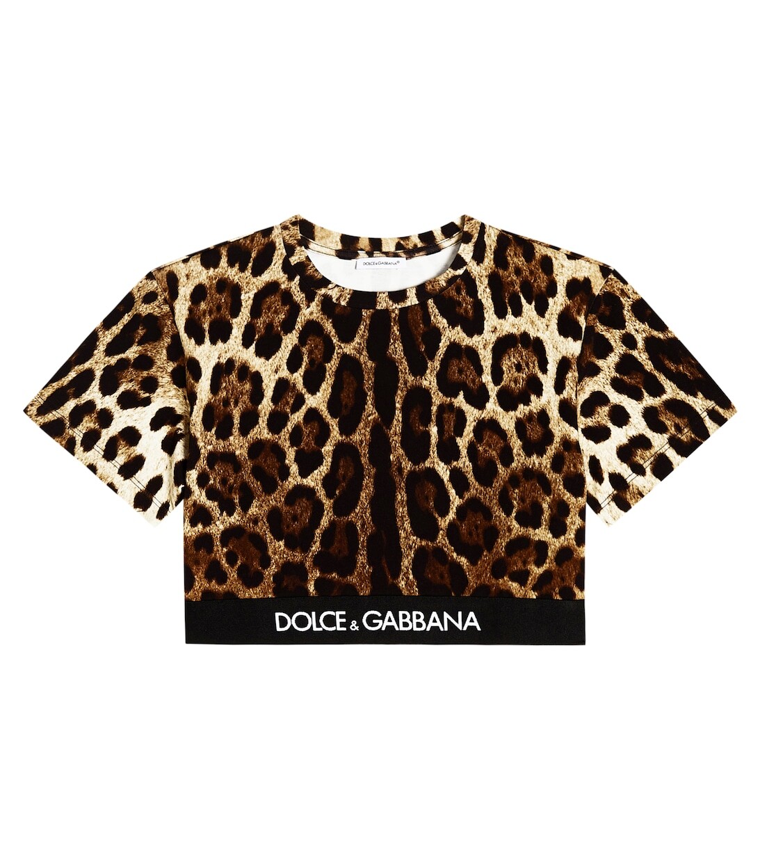 

Футболка из смесового хлопкового джерси с логотипом Dolce&Gabbana, разноцветный