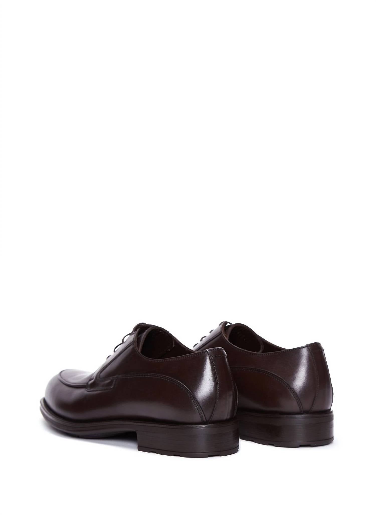Мужские кожаные туфли-оксфорды Gancini коричневого цвета Salvatore Ferragamo, коричневый — фото 2
