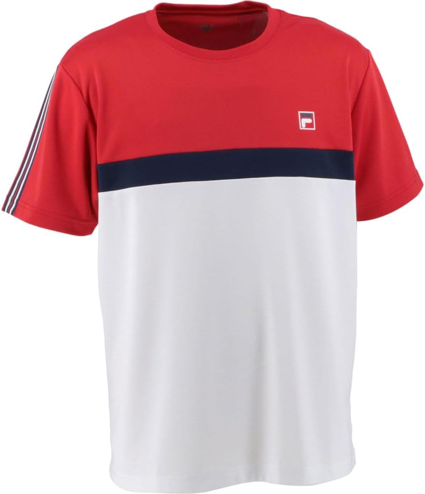 

Мужская теннисная футболка FILA TENNIS, впитывающая пот, быстросохнущая, с защитой от УФ-излучения, красный