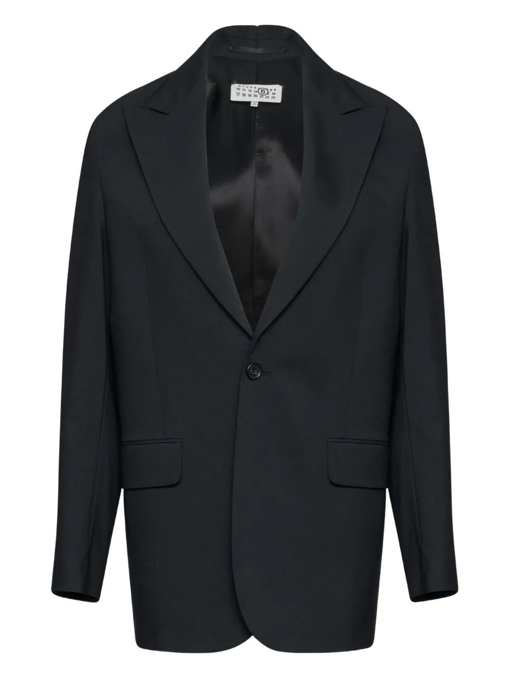 

Блейзер строгого кроя MM6 Maison Margiela, черный